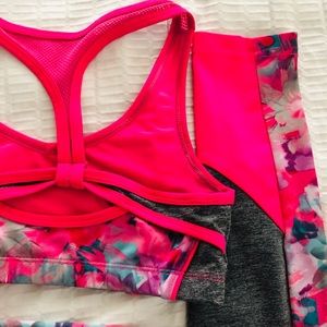 Justice girls yoga pant and sports bra.